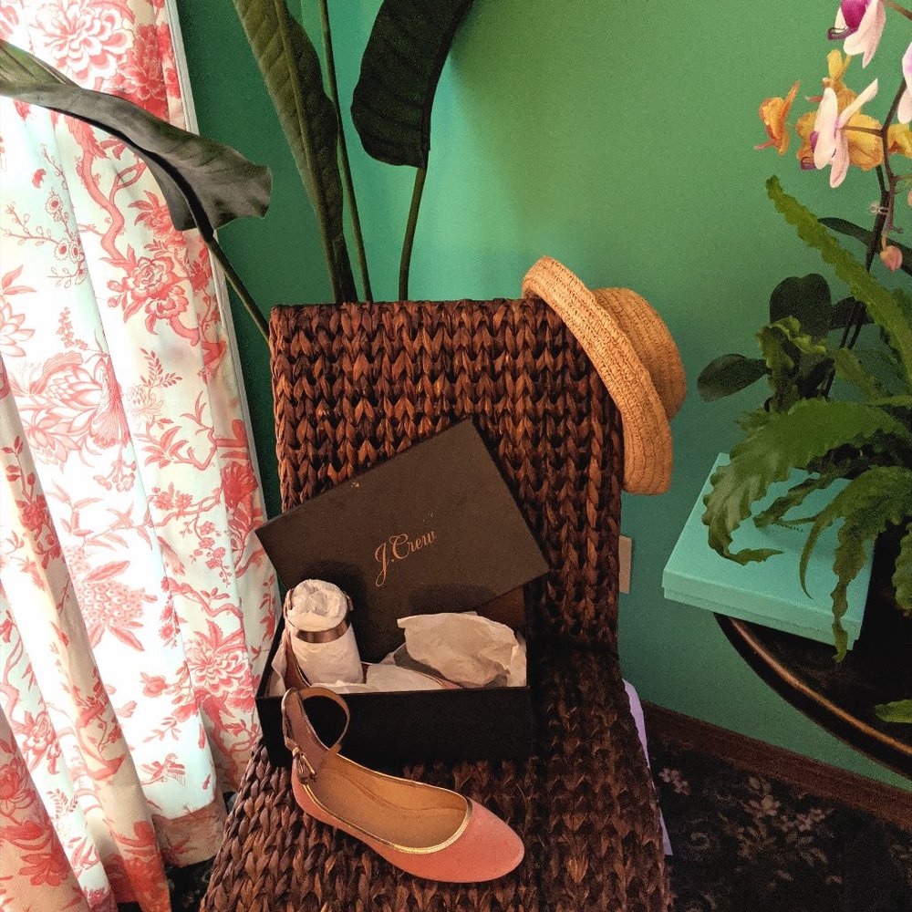 J. CREW PEACH Velvet Ballet Flats
